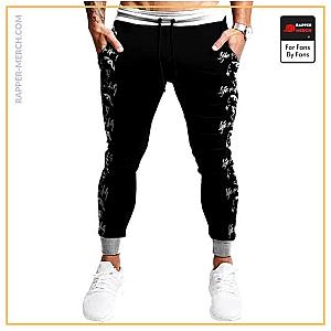 Biggie Smalls Jogger Pants - Biggie Smalls Life After Death Album Tribute Logo Black Joggers RP0310