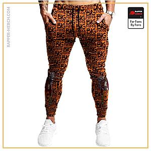 Biggie Smalls Jogger Pants - Big Poppa Holding Alcohol And Cigar Typography Art Joggers RP0310