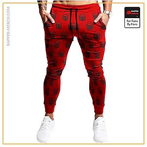 Biggie Smalls Jogger Pants - Dope Biggie Smalls Crown Logo Typography Pattern Red Joggers RP0310