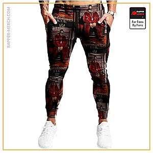 Biggie Smalls Jogger Pants - The Notorious B.I.G. Magazine Cover Portrait Dope Joggers RP0310