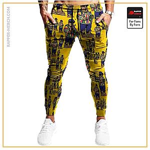 Biggie Smalls Jogger Pants - Biggie Smalls Counting Money Cartoon Pattern Cool Joggers RP0310