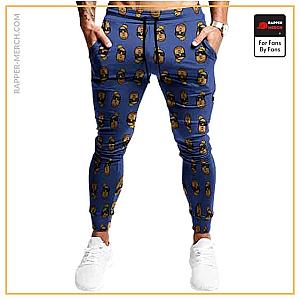 Biggie Smalls Jogger Pants - American Rapper Biggie Crowned Head Cartoon Pattern Joggers RP0310