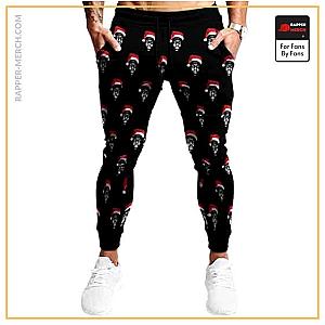 Biggie Smalls Jogger Pants - The Notorious B.I.G. Wearing Santa Hat Parody Funny Joggers RP0310