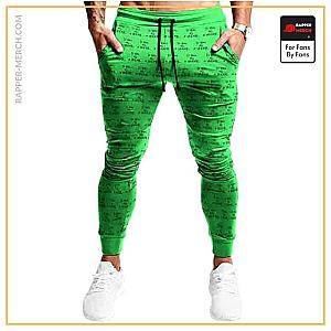 Biggie Smalls Jogger Pants - Biggie Smalls It Was All A Dream Pattern Green Jogger Pants RP0310