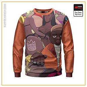 Biggie Smalls Sweatshirts - Biggie Smalls Pool of Cash &amp; Ladies Art Crewneck Sweatshirt RP0310