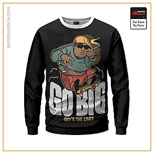 Biggie Smalls Sweatshirts - Biggie Smalls Go Big Cartoon Artwork Crewneck Sweater RP0310