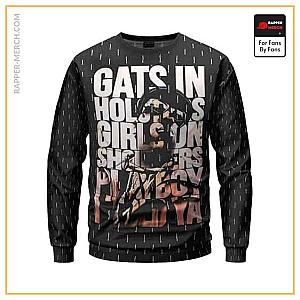 Biggie Smalls Sweatshirts - Gats In Holster Typography Notorious B.I.G. Sweatshirt RP0310