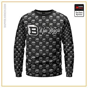 Biggie Smalls Sweatshirts - B Is For Biggie Head Cut-Out Design Crewneck Sweater RP0310