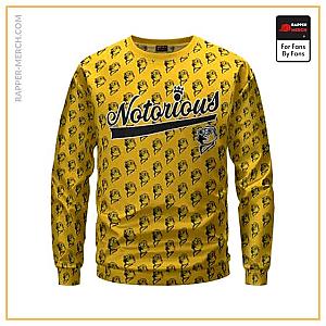 Biggie Smalls Sweatshirts - The Notorious B.I.G. Dope Yellow Pattern Crewneck Sweater RP0310