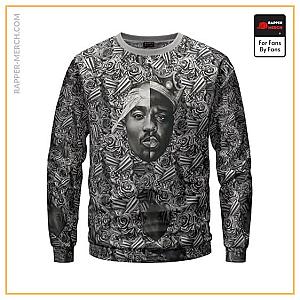 Biggie Smalls Sweatshirts - Tupac Shakur And Biggie Gangsta Art Crewneck Sweatshirt RP0310