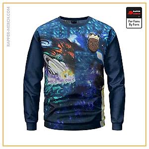 Biggie Smalls Sweatshirts - Trippy Galaxy Head King Biggie Smalls Dope Sweater RP0310