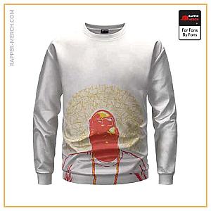 Biggie Smalls Sweatshirts - Minimalist Biggie Smalls Silhouette Art White Sweater RP0310