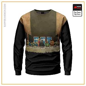 Biggie Smalls Sweatshirts - Biggie Smalls The Last Supper Parody Portrait Art Sweatshirt RP0310