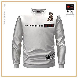 Biggie Smalls Sweatshirts - The Notorious BIG Ready To Die Album Cover White Sweater RP0310