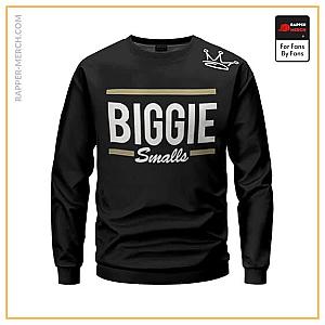 Biggie Smalls Sweatshirts - Biggie Smalls Minimalist Clean Black Crewneck Sweatshirt RP0310