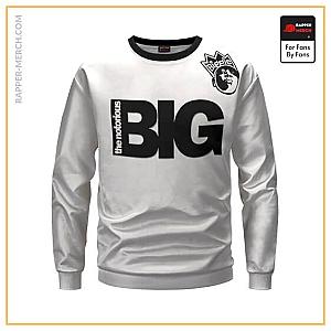 Biggie Smalls Sweatshirts - Crowned Biggie The Notorious BIG Logo White Crewneck Sweater RP0310