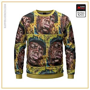 Biggie Smalls Sweatshirts - Rap Icon Biggie Smalls Abstract Painting Crewneck Sweatshirt RP0310