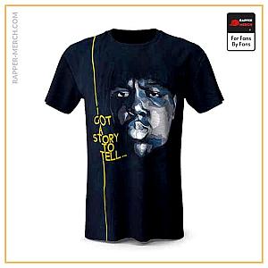 Biggie Smalls T-shirts - I Got A Story To Tell Biggie Smalls Blue T-Shirt RP0310