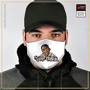 Tupac Shakur Face Maskes - American Rap Icon Tupac Shakur Smiling White Face Mask RM0310