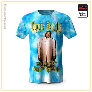 Biggie Smalls T-shirts - Biggie Mo Money Mo Problems Blue Tie Dye Tees RP0310