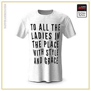 Biggie Smalls T-shirts - To All The Ladies Lyrics Big Poppa White T-Shirt RP0310