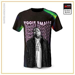 Biggie Smalls T-shirts - Biggie Smalls Typography Starry Background Shirt RP0310