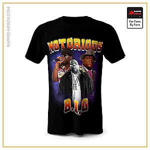 Biggie Smalls T-shirts - Notorious BIG Performance Tribute Black Shirt RP0310