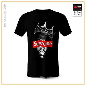 Biggie Smalls T-shirts - Crowned Biggie Head Notorious Supreme Black Shirt RP0310