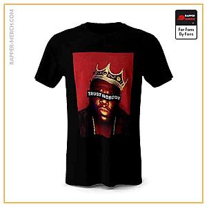 Biggie Smalls T-shirts - Crowned Notorious Biggie Trust Nobody Black Tees RP0310