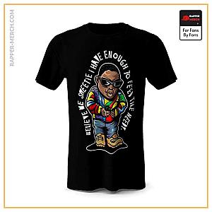 Biggie Smalls T-shirts - Believe Me Sweetie Biggie Caricature Black Shirt RP0310