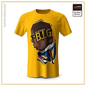 Biggie Smalls T-shirts - Notorious BIG Abstract Face Art Yellow T-Shirt RP0310