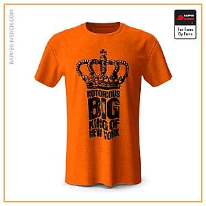 Biggie Smalls T-shirts - Notorious B.I.G. King Of New York Orange Shirt RP0310