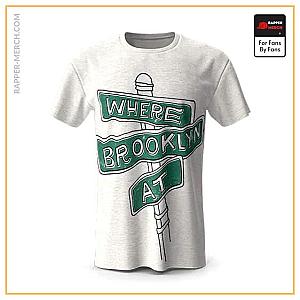 Biggie Smalls T-shirts - Where Brooklyn At Street Sign Bad Boy Logo Tees RP0310