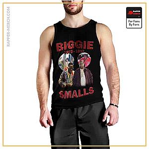 Biggie Smalls Tank Tops - Biggie Smalls Tribute Collage Black Singlet RP0310