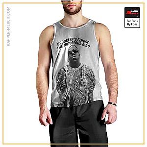 Biggie Smalls Tank Tops - The Notorious B.I.G. Monochrome Design Singlet RP0310