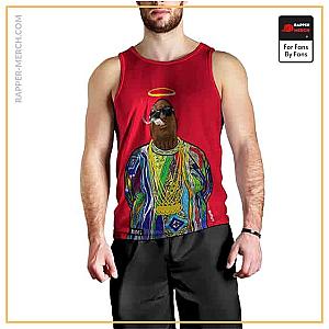 Biggie Smalls Tank Tops - Biggie Smalls Smoking Angel Red Sleeveless Shirt RP0310