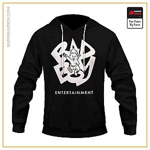 Biggie Smalls Hoodies - Biggie Smalls Bad Boy Entertainment Logo Black Hoodie RP0310