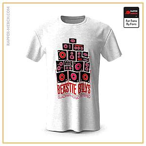 Beastie Boys T-shirts - Beastie Boys Quadraphonic Stereo Art White Tees RP0410