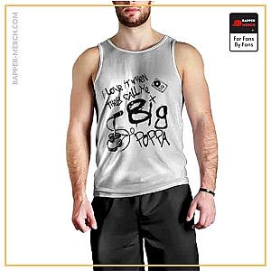 Biggie Smalls Tank Tops - Call Me Big Poppa Notorious White Tank Shirt RP0310