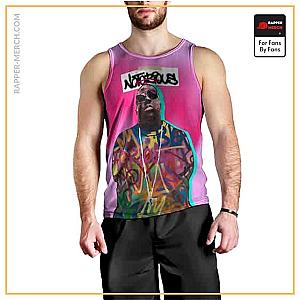 Biggie Smalls Tank Tops - Notorious Biggie Graffiti Art Pink Tank Shirt RP0310