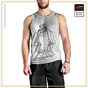 Biggie Smalls Tank Tops - Crowned Biggie Big Poppa Cartoon Art Tank Top RP0310