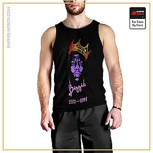 Biggie Smalls Tank Tops - Biggie Crown &amp; Face Silhouette Tribute Tank Shirt RP0310