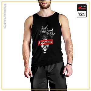 Biggie Smalls Tank Tops - Crown Notorious B.I.G. Parody Logo Black Singlet RP0310