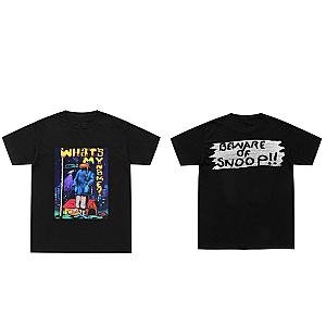 Snoop Dogg Outfit - Snoop Doggy Dogg Cartoon Print Double-side T-shirt