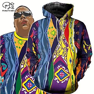 Biggie Smalls Outfit - The Notorious B.I.G. 3D Graphic Print Hoodie