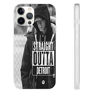 Eminem Outfit - Straight Outta Detroit Eminem Monochrome iPhone 12 Case