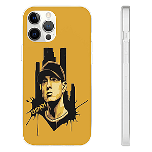 Eminem Outfit - Eminem Face Portrait Detroit City iPhone 12 Bumper Case