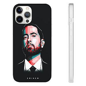 Eminem Outfit - Eminem Portrait Artwork Black iPhone 12 Fitted Cover