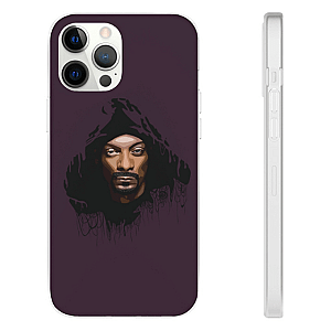 Snoop Dogg Outfit - Graffiti Wall Art Rapper Snoop Dogg Purple iPhone 12 Fitted Case