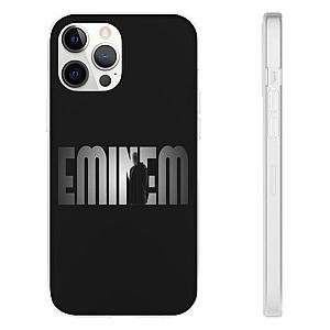 Eminem Outfit - Eminem Silhouette Name Logo Black iPhone 12 Bumper Cover